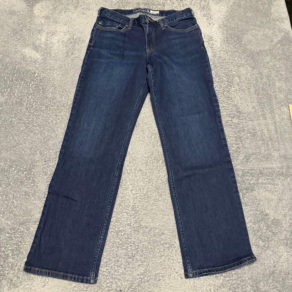 Carhartt Jeans Womens 8 Short (30x28.5) Loose Fit Workwear Blue Denim